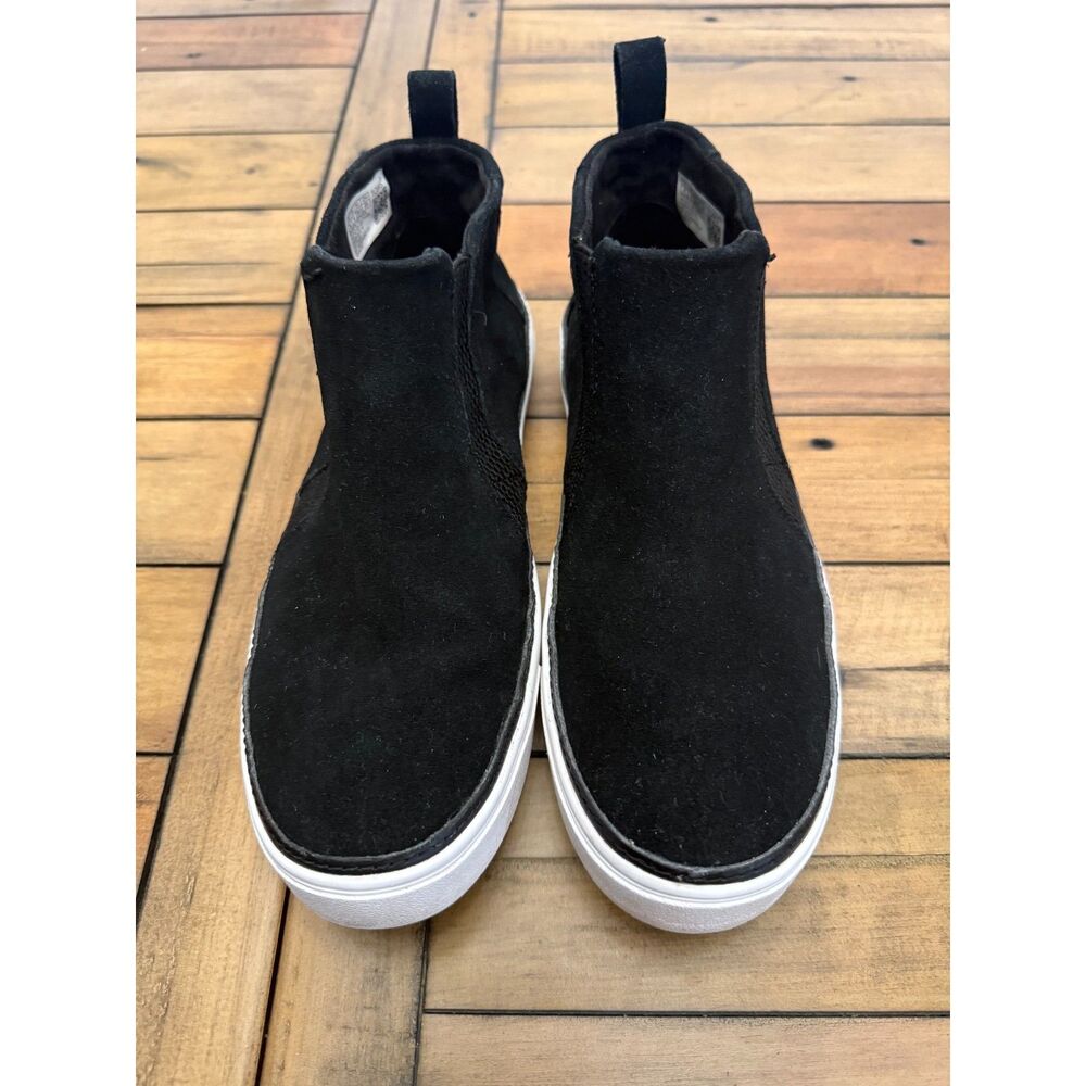 Toms Bryce Mid Top Slip On Sneakers Women's 8M Black Suede Ortho Lite Insole